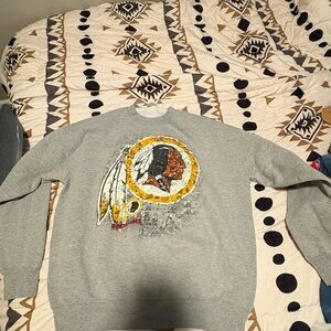 Gray Graphic Crewneck Sweater